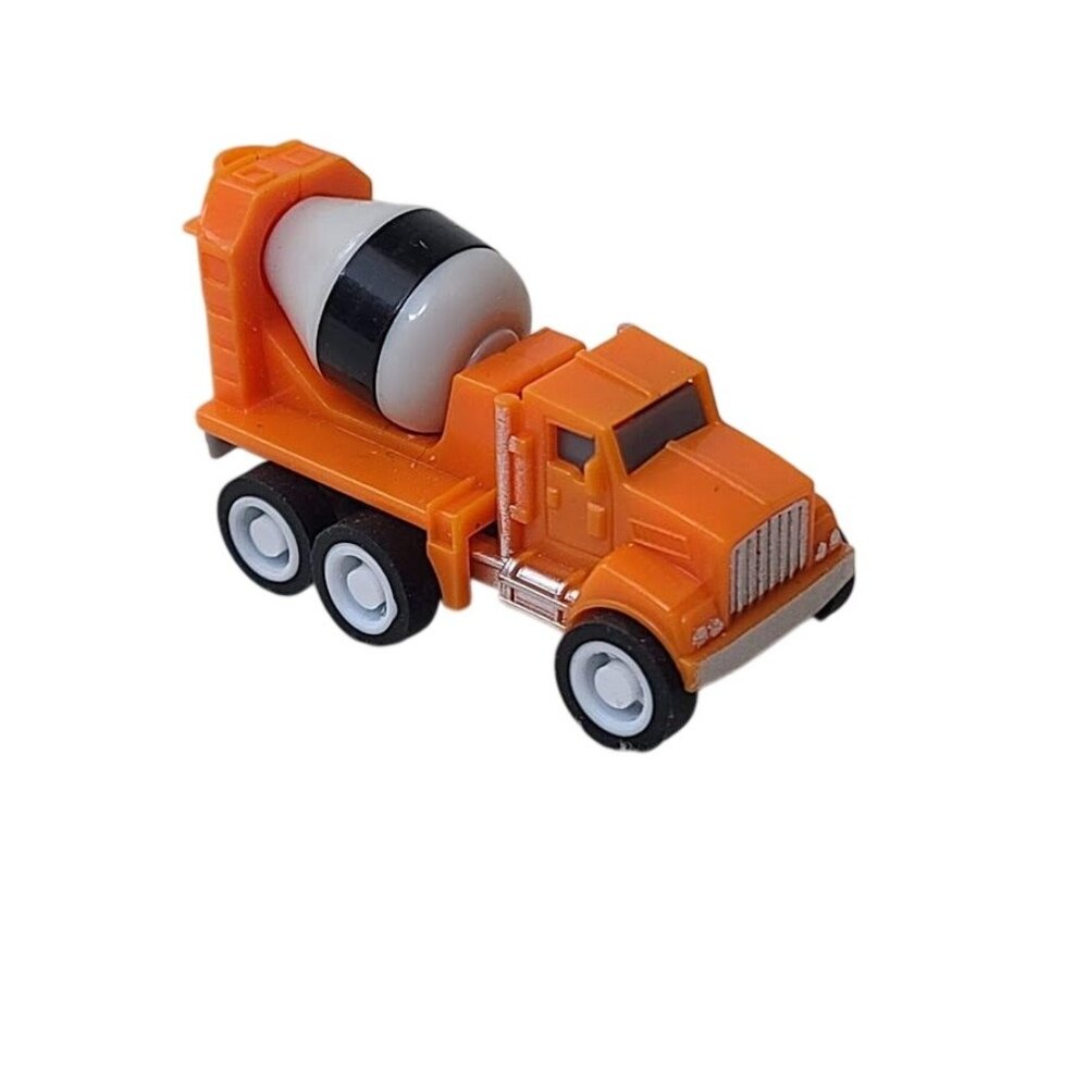 Turbo Wheels Tiny Toys Micro Cement Mixer Truck Orange Mini Construction Toy